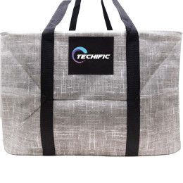 Custom Bohemian Non-Woven Collapsible Tote Bag - Gray Custom Bohemian Non-Woven Collapsible Tote Bag - Gray