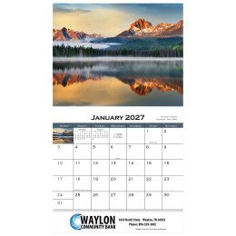 Custom American Scenic Wall Calendar: 2027 Stapled Custom American Scenic Wall Calendar: 2027 Stapled