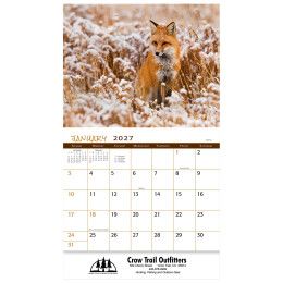 Custom Wildlife Wall Calendar: 2027 Stapled Custom Wildlife Wall Calendar: 2027 Stapled