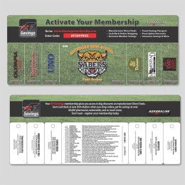 Custom Discount Card and 6 Key Tag Combo Custom Discount Card and 6 Key Tag Combo