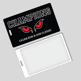 Custom Luggage Tag With Clear Adhesive Pocket