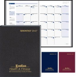 Custom Ruled Monthly Format Stitched to Cover Desk Planner: 2027 Custom Ruled Monthly Format Stitched to Cover Desk Planner: 2027