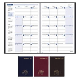 Custom Ruled Monthly Format Stitched to Cover Desk Planner: 32 Page Planner 2027 - All color Custom Ruled Monthly Format Stitched to Cover Desk Planner: 32 Page Planner 2027 - All color