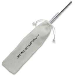 Custom Straight Stainless Steel Straws: Individually Sold In Silver