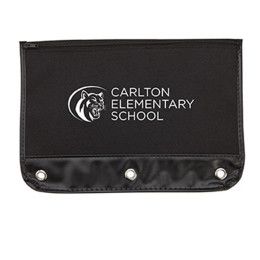 Custom Varsity School Pouch - Black Custom Varsity School Pouch - Black