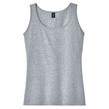 Custom Gildan Full Color Softstyle Junior Fit Tank Top - Sport Grey 