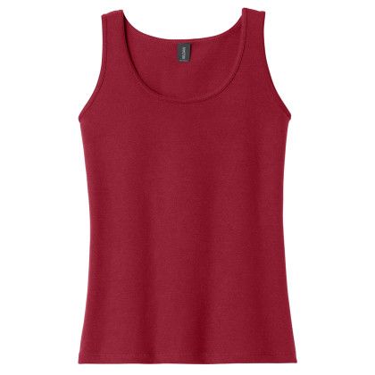 Custom Gildan Full Color Softstyle Junior Fit Tank Top - Cherry Red