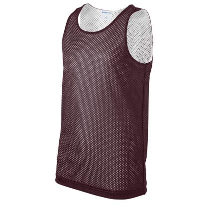 Custom Sport-Tek Full Color Youth PosiCharge Reversible Mesh Tank - Maroon/white