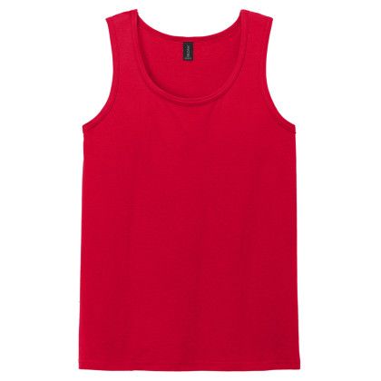Custom Gildan Full Color Softstyle Tank Top - Red Front View Custom Gildan Full Color Softstyle Tank Top - Red Front View