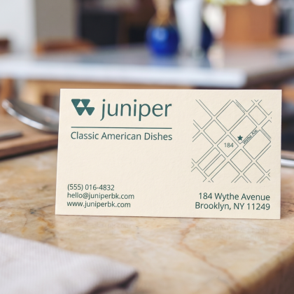 Premium 16PT Matte Business Card - Front Only Design