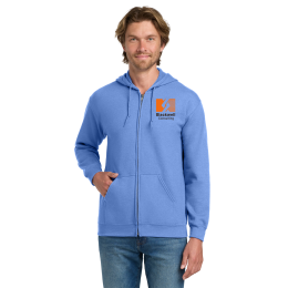 Custom Gildan Heavy Blend Full-Zip Hooded Sweatshirt - Carolina Blue