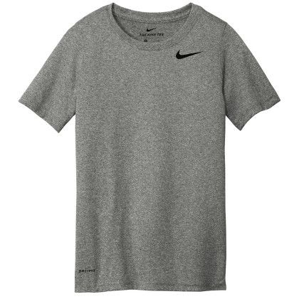 Custom Nike Full Color Youth Legend Tee - Carbon Heather