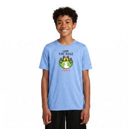 Custom Nike Youth Swoosh Sleeve RLegend Tee - Valor Blue - On Model Custom Nike Youth Swoosh Sleeve RLegend Tee - Valor Blue - On Model