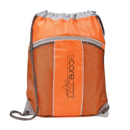 Custom Leader Drawstring Bag - Orange