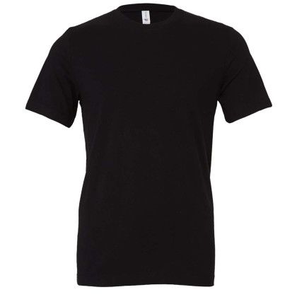 Custom Bella + Canvas Full Color Unisex Jersey Short Sleeve Tee - Black Front View Custom Bella + Canvas Full Color Unisex Jersey Short Sleeve Tee - Black Front View
