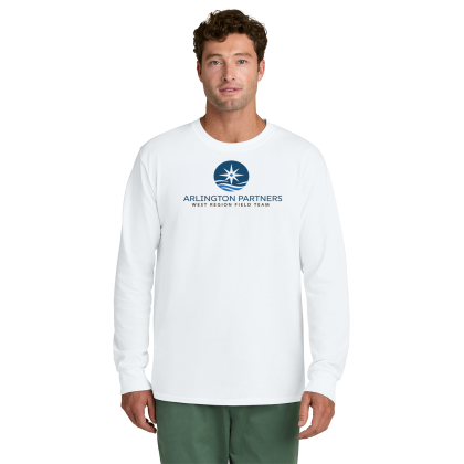 Custom Port & Company Full Color Long Sleeve White Cotton T-Shirt Custom Port & Company Full Color Long Sleeve White Cotton T-Shirt