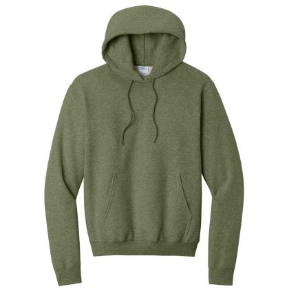 Custom Port & Company Full Color Core Fleece Pullover Hooded Sweatshirt - Olive darb green heather Custom Port & Company Full Color Core Fleece Pullover Hooded Sweatshirt - Olive darb green heather