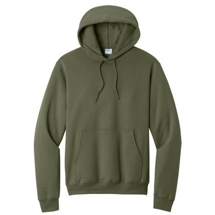 Custom Port & Company Full Color Core Fleece Pullover Hooded Sweatshirt - Olive drab green Custom Port & Company Full Color Core Fleece Pullover Hooded Sweatshirt - Olive drab green