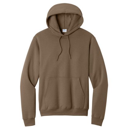 Custom Port & Company Full Color Core Fleece Pullover Hooded Sweatshirt - Woodland brown Custom Port & Company Full Color Core Fleece Pullover Hooded Sweatshirt - Woodland brown