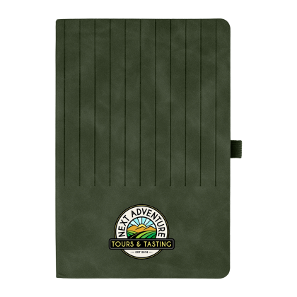 Custom Striped Watermark Notebook - Green