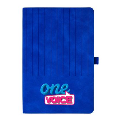 Custom Striped Watermark Notebook - Blue