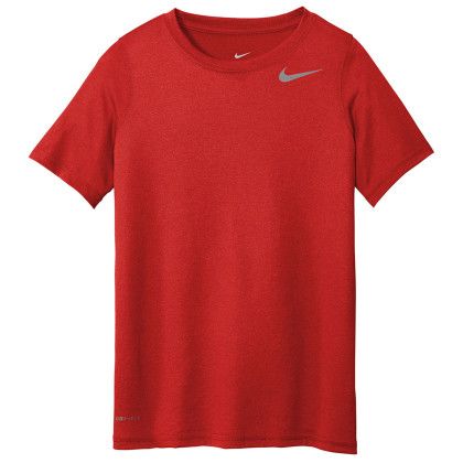 Custom Nike Full Color Youth Legend Tee - University red