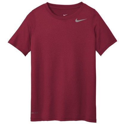 Custom Nike Full Color Youth Legend Tee - Team Maroon