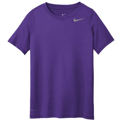 Custom Nike Full Color Youth Legend Tee - Court Purple
