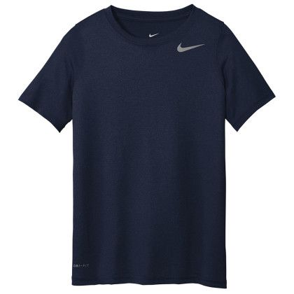 Custom Nike Full Color Youth Legend Tee - College Navy