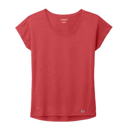 Custom OGIO Full Color Women's Pulse Dolman Tee - Pink rouge Custom OGIO Full Color Women's Pulse Dolman Tee - Pink rouge