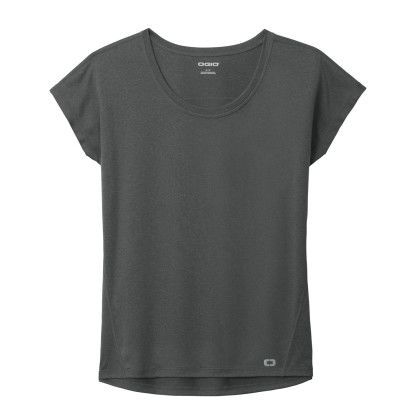 Custom OGIO Full Color Women's Pulse Dolman Tee - Gear grey Custom OGIO Full Color Women's Pulse Dolman Tee - Gear grey