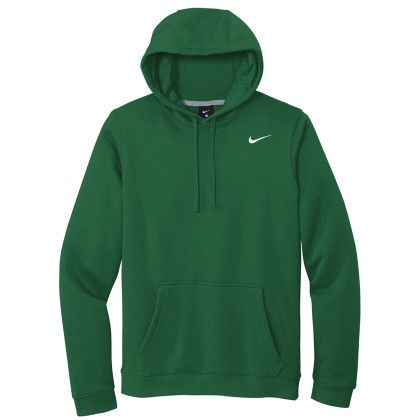 Custom Nike Full Color Club Fleece Pullover Hoodie - Dark green
