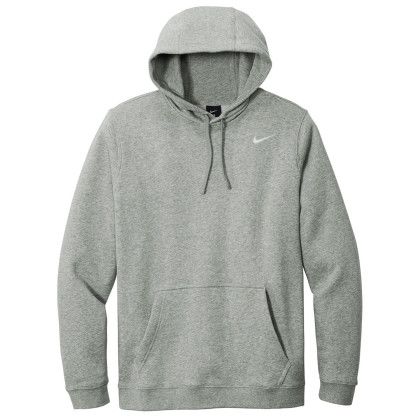 Custom Nike Full Color Club Fleece Pullover Hoodie - Dark gray heather 
