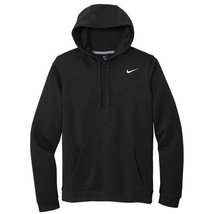 Custom Nike Full Color Club Fleece Pullover Hoodie - Black