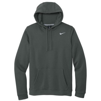 Custom Nike Full Color Club Fleece Pullover Hoodie - Anthracite