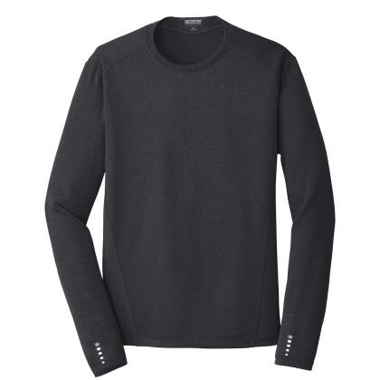 Custom OGIO Full Color Long Sleeve Pulse Crew - Blacktop