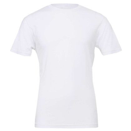 Custom Bella + Canvas Full Color Unisex Jersey Short Sleeve Tee - White Front View Custom Bella + Canvas Full Color Unisex Jersey Short Sleeve Tee - White Front View