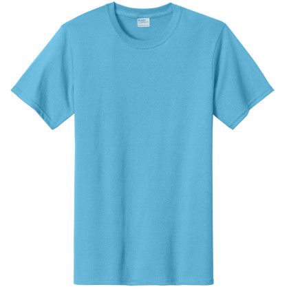 Custom Port & Company Full Color Essential Tee - Aquatic blue Custom Port & Company Full Color Essential Tee - Aquatic blue