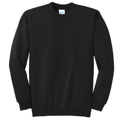 Custom Essential Fleece Crewneck Color Sweatshirt - Jet Black Custom Essential Fleece Crewneck Color Sweatshirt - Jet Black