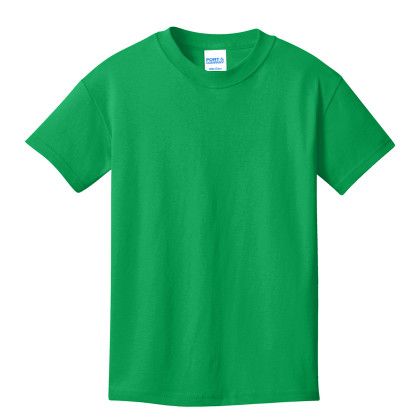 Custom Port & Company Youth Core Cotton Tee - Clover Green