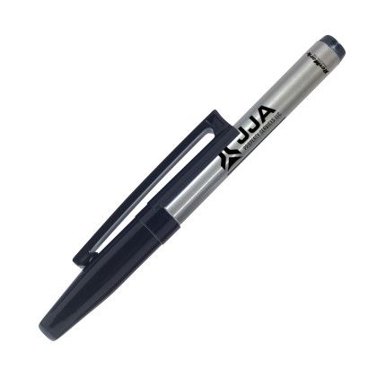 Custom RevMark Silver Barrel Industrial Permanent Marker with clip - Black Custom RevMark Silver Barrel Industrial Permanent Marker with clip - Black