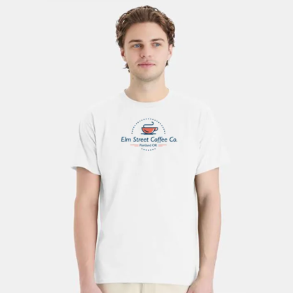 Custom Hanes Unisex ComfortSoft White 100% Cotton T-Shirt - White Custom Hanes Unisex ComfortSoft White 100% Cotton T-Shirt - White