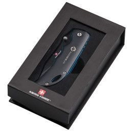 Custom Swiss Force Wolverine Pocket Knife - Blue