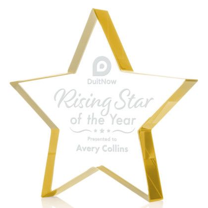 Custom Esna Star Award - Gold Starfire 5" Custom Esna Star Award - Gold Starfire 5"