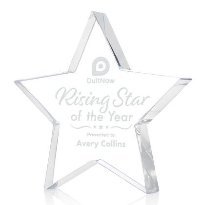 Custom Esna Star Award - Clear Starfire 6"