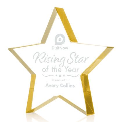 Custom Esna Star Award - Gold Starfire 6" Custom Esna Star Award - Gold Starfire 6"