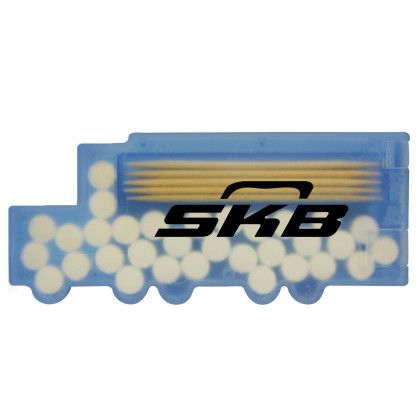 Custom Semi Truck Shaped Pick n Mints - Translucent Blue Custom Semi Truck Shaped Pick n Mints - Translucent Blue