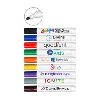 Custom Bullet Tip Dry Erase Markers Full Color - All Variant