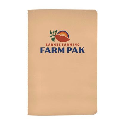 Custom 5" x 7" Pastel Sewn Paper Cover Notebook - Orange Custom 5" x 7" Pastel Sewn Paper Cover Notebook - Orange