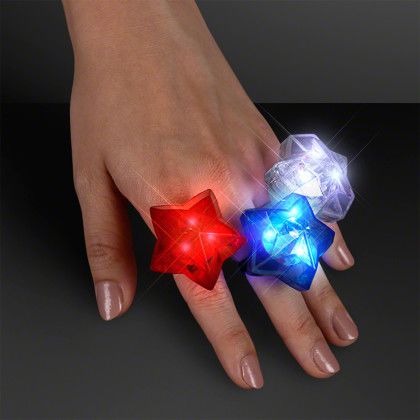 Custom LED Magic Star Gem Rings, Pulse + Steady Lighting (No Flash) - In Use Custom LED Magic Star Gem Rings, Pulse + Steady Lighting (No Flash) - In Use